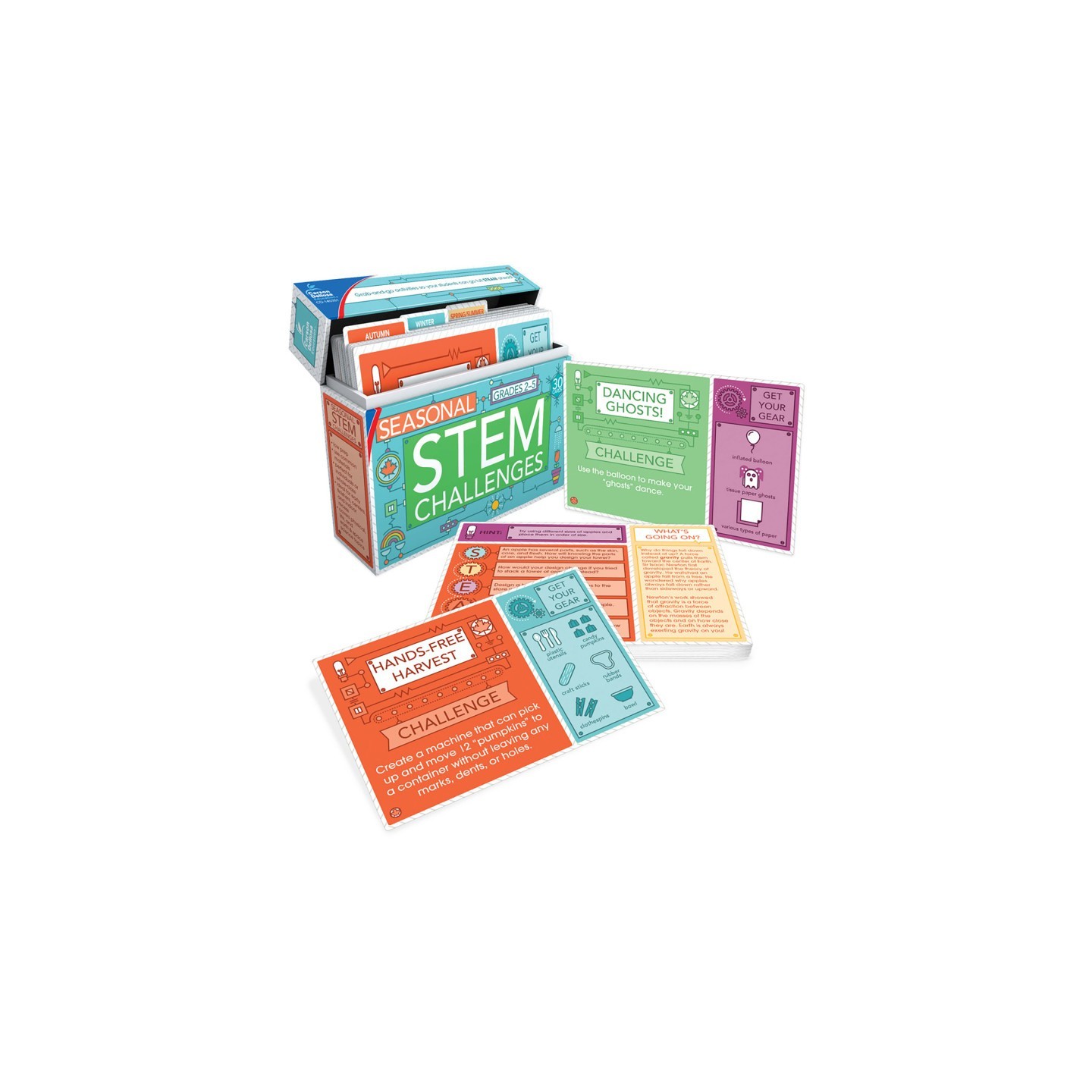 Carson Dellosa Education Seasonal STEM Challenges Learning Cards