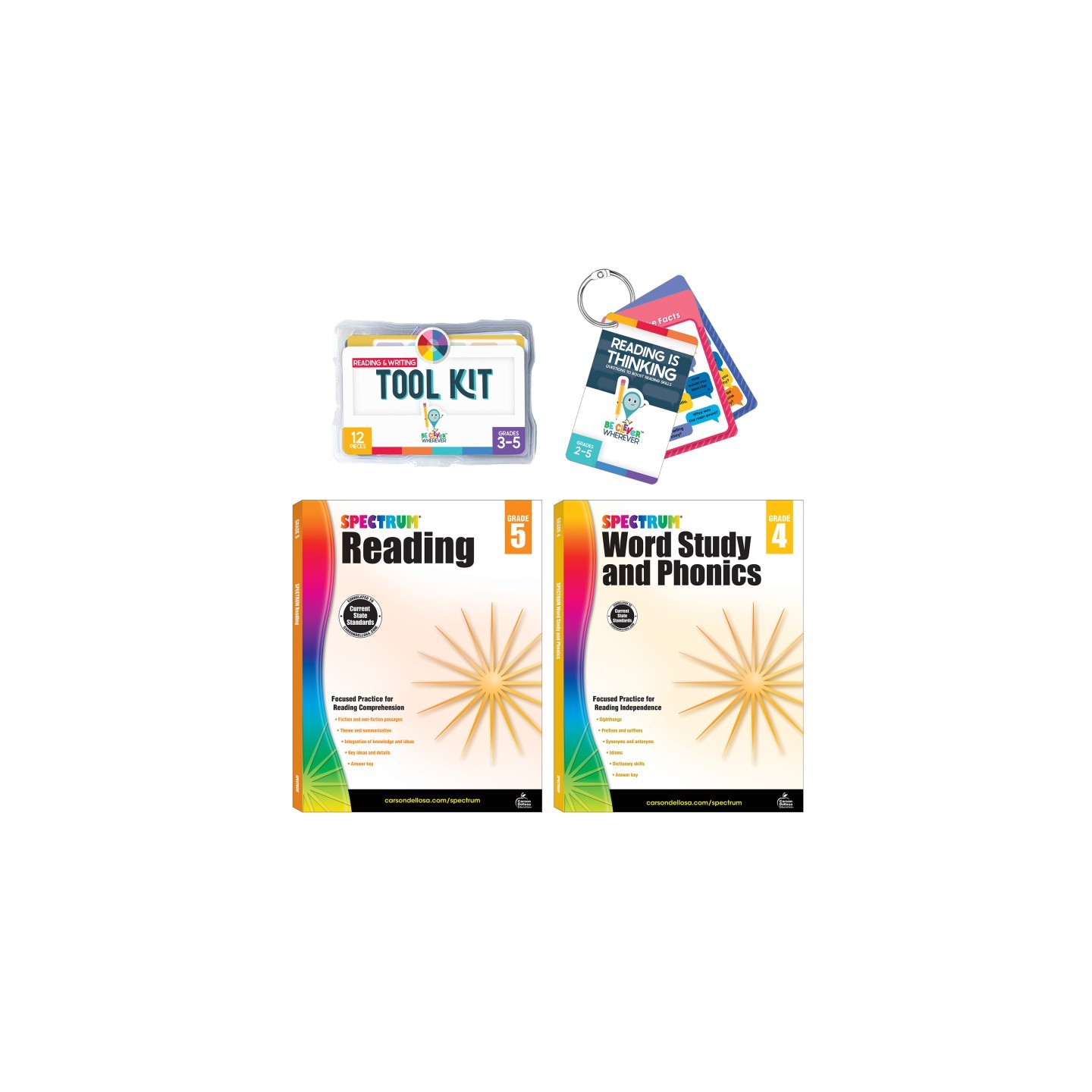 Carson Dellosa Education Student Literacy Bundle for Grade 4