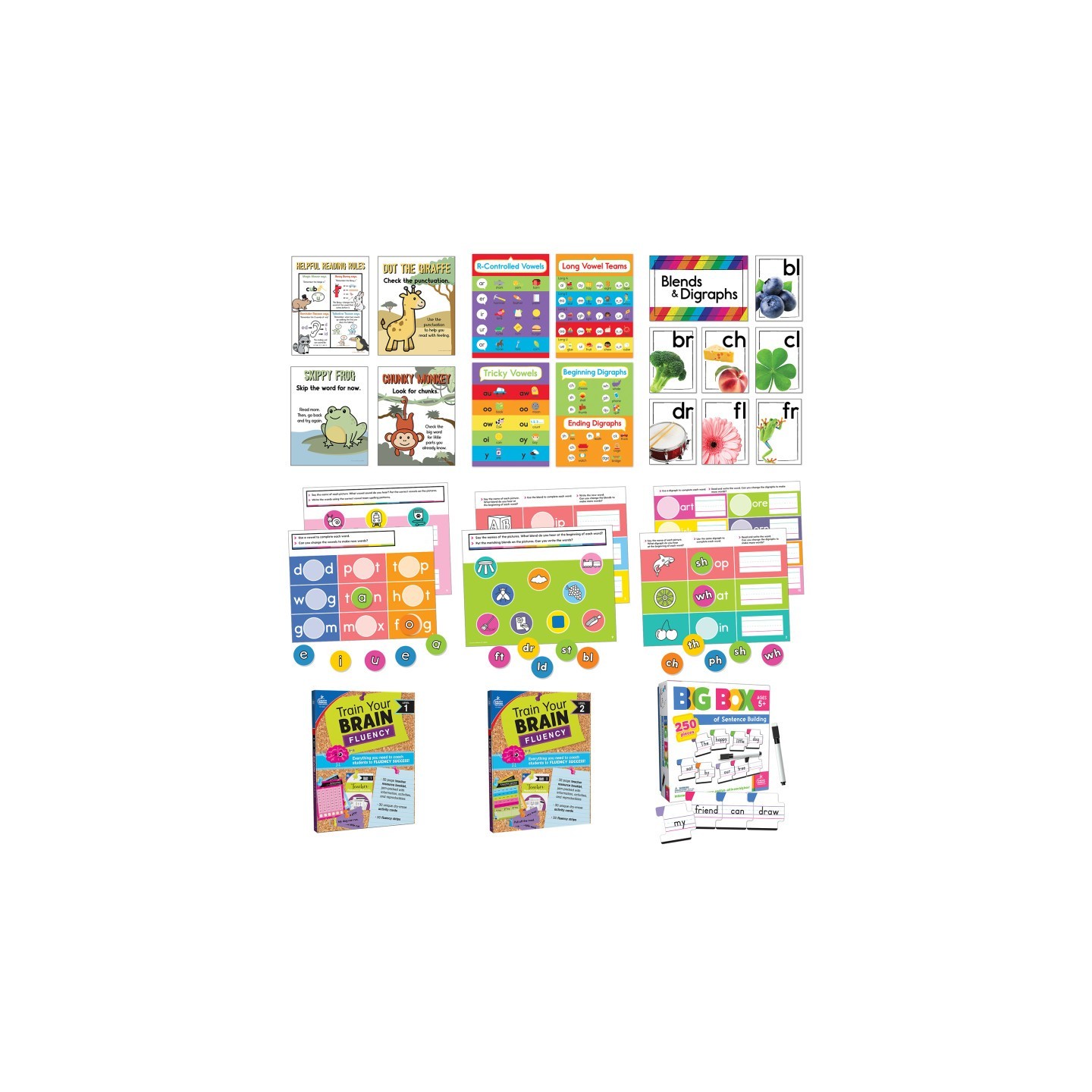 Carson Dellosa Education Literacy Classroom Teacher Bundle K-2