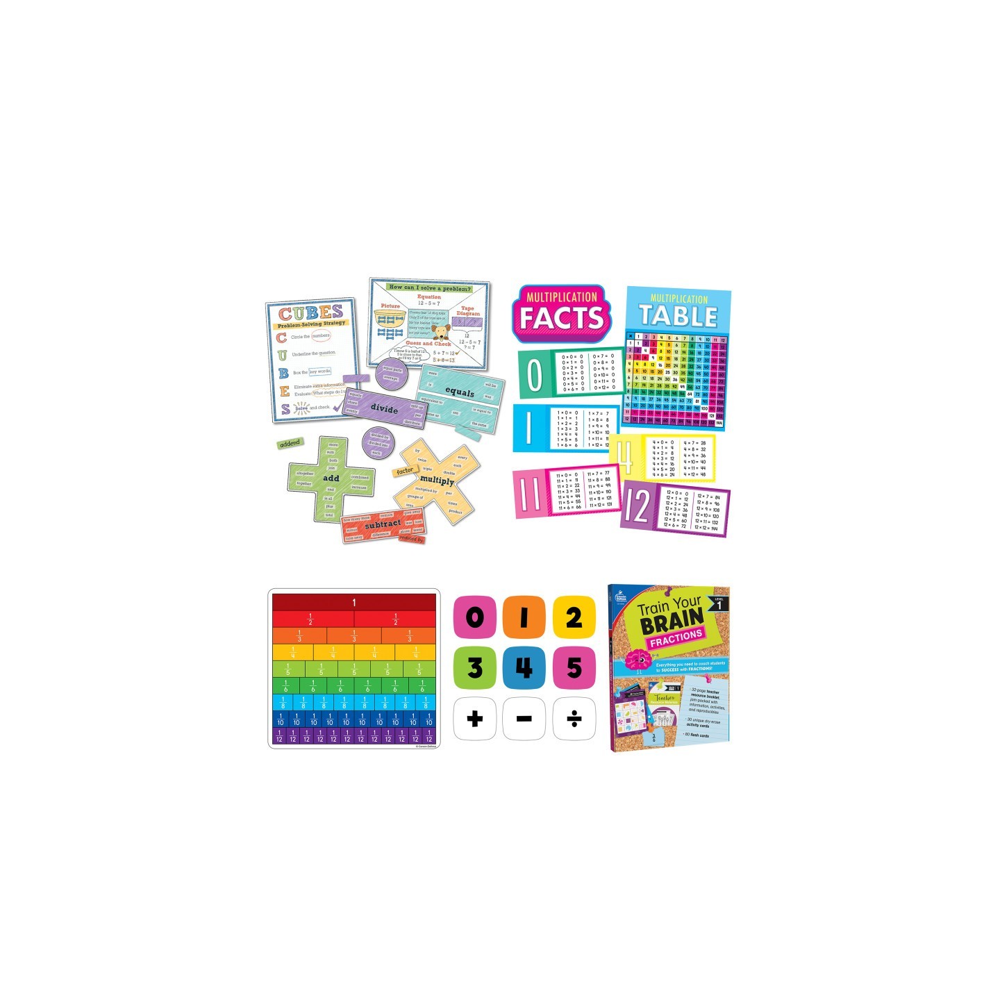 Carson Dellosa Education Math Teacher Classroom Bundle Grade 3