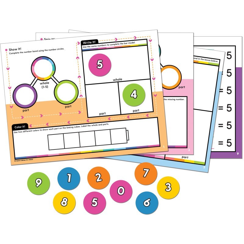 Carson Dellosa Education Edu-Clings Silicone Center: Number Bonds