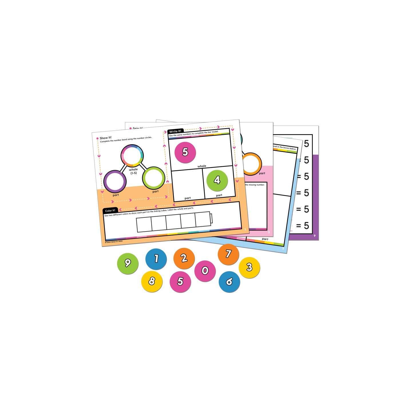 Carson Dellosa Education Edu-Clings Silicone Center: Number Bonds