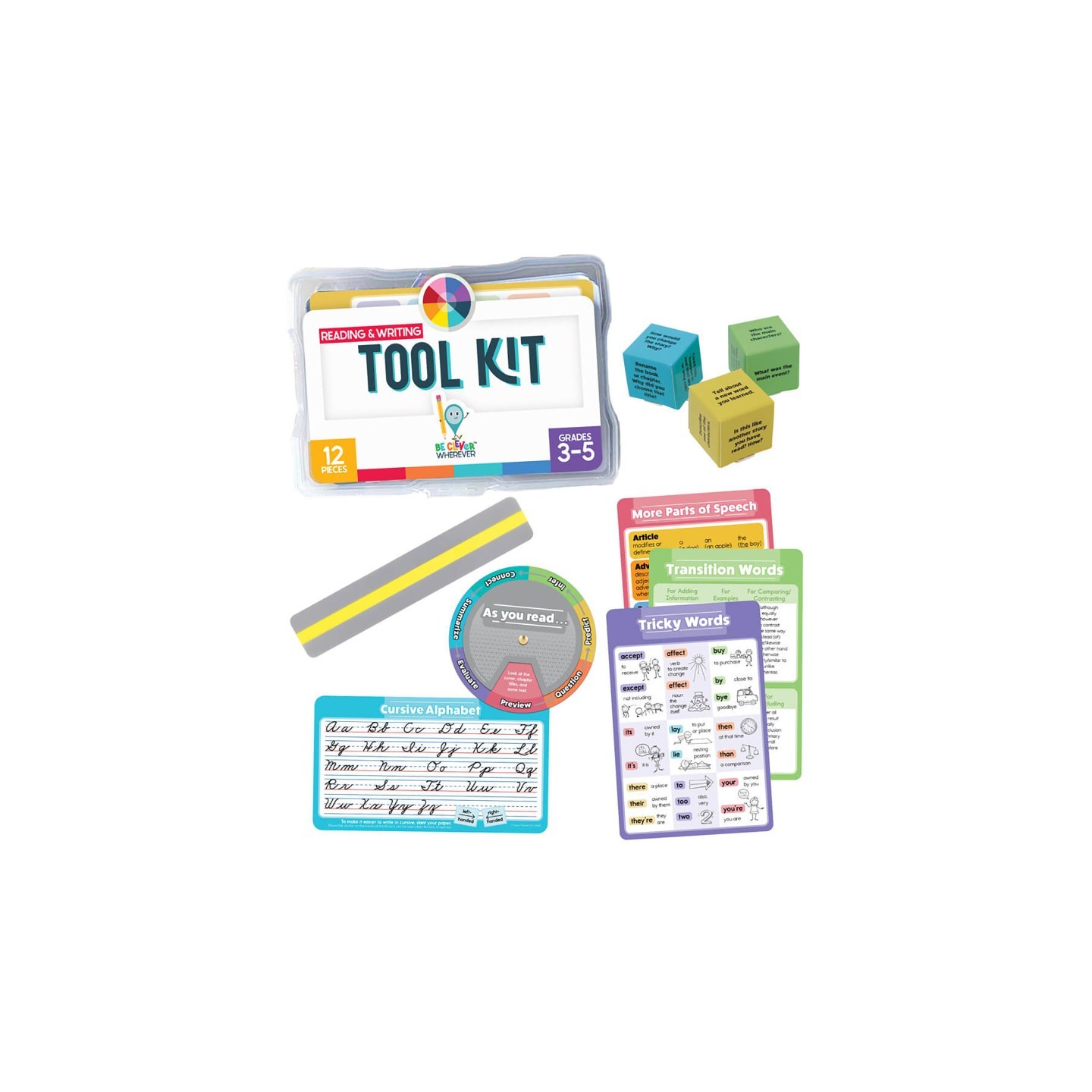 Carson Dellosa Education Be Clever Wherever Reading & Writing Tool Kit Manipulative, Grade 3-5