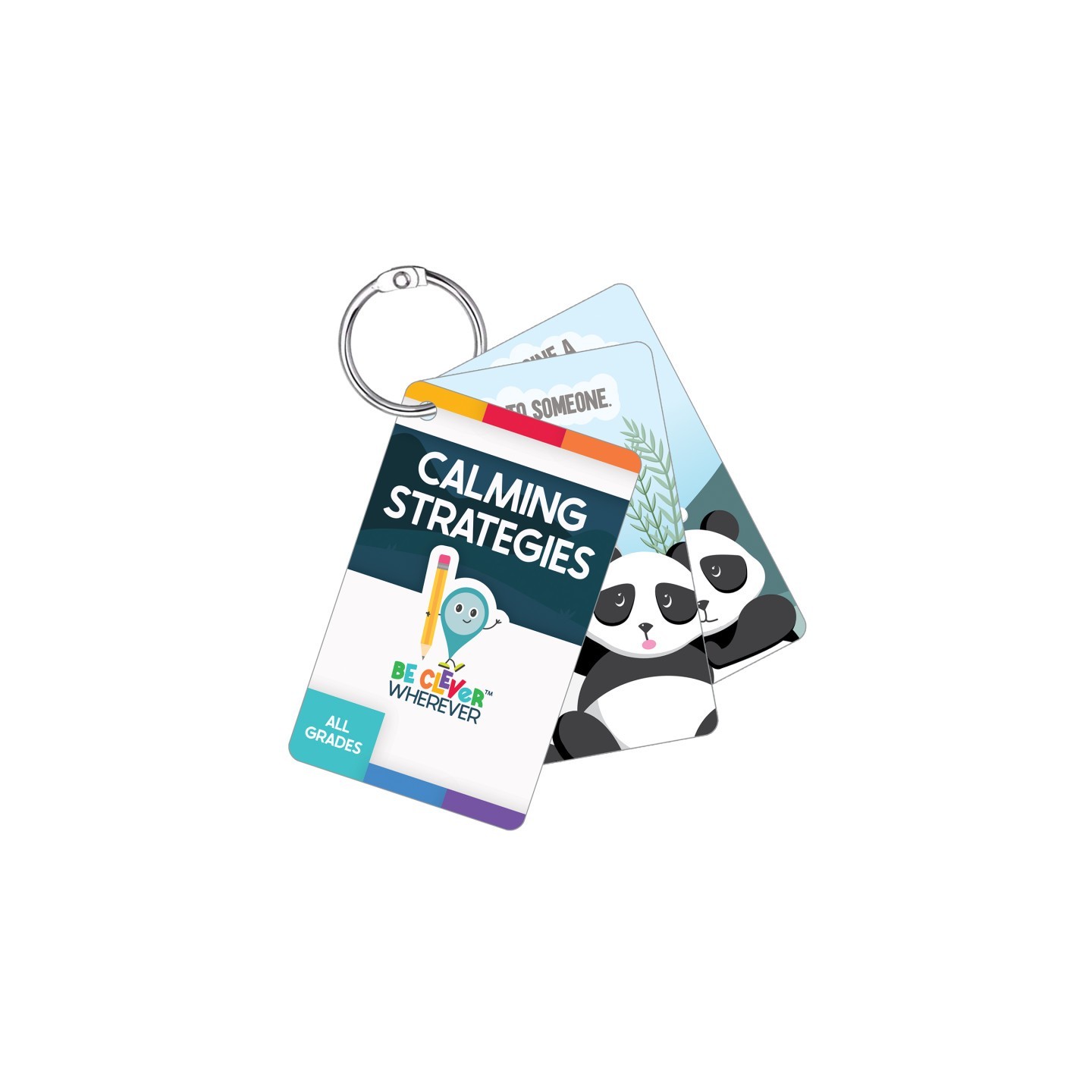 Carson Dellosa Education Be Clever Wherever Things on Rings Calming Strategies Manipulative, Grade PK-5