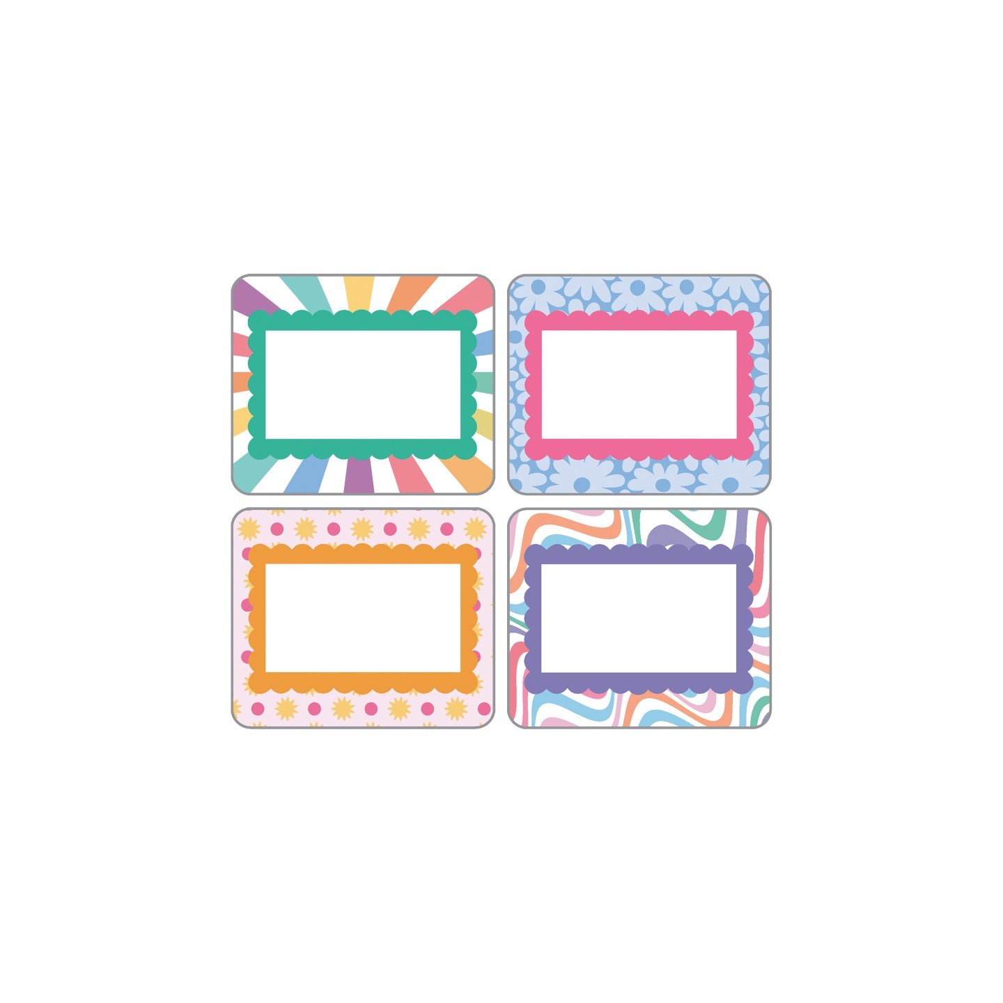 Carson Dellosa Education Retro Remix Name Tags, Pack of 40