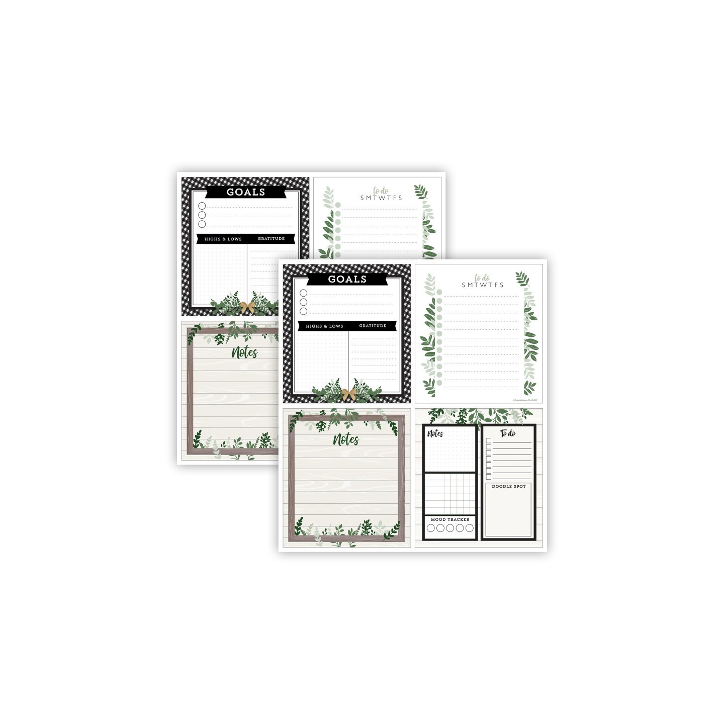 Carson Dellosa Education Farmhouse Notepad Set, 4 Per Set, 2 Sets