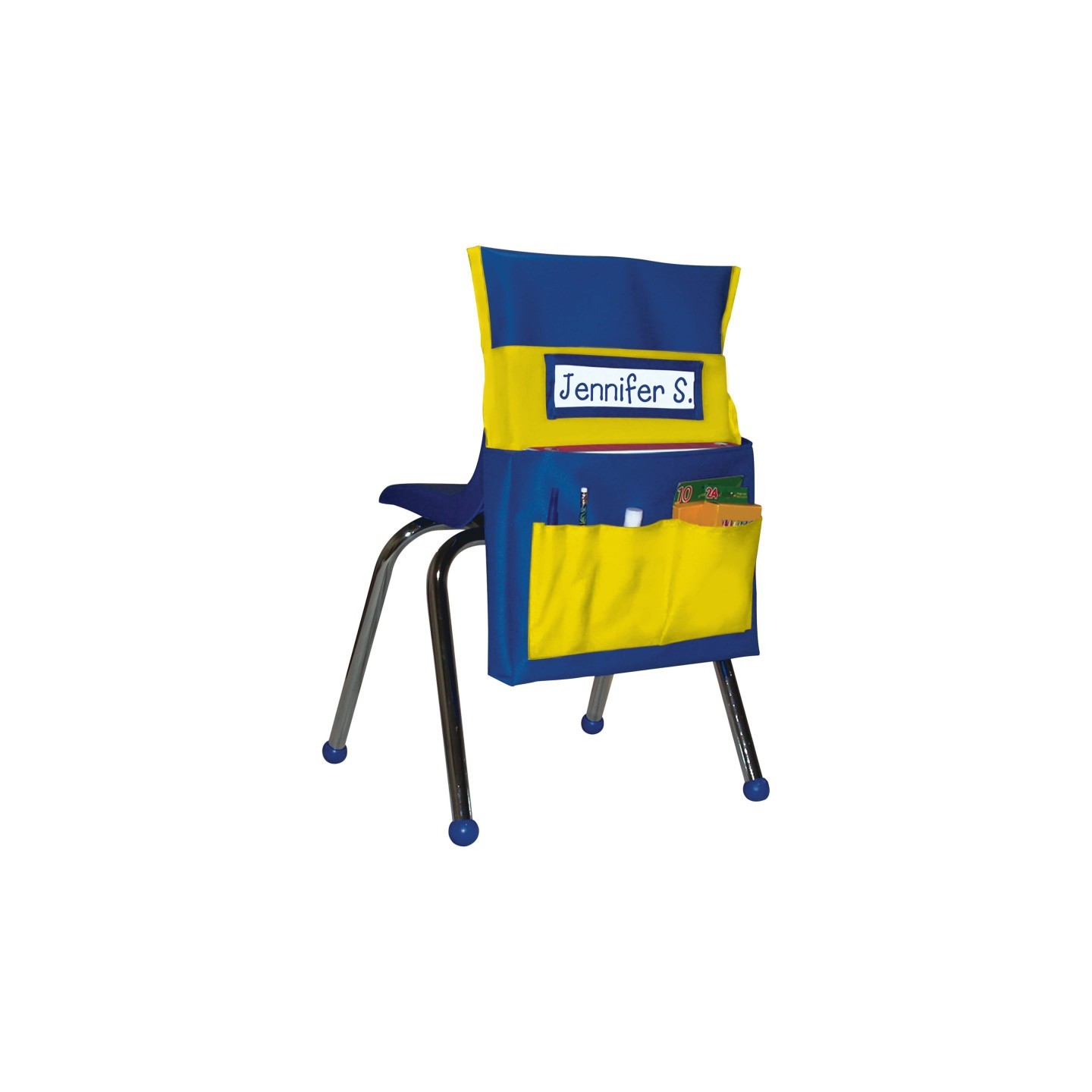 Carson Dellosa Education Chairback Buddy™ Pocket Chart, Blue/Yellow