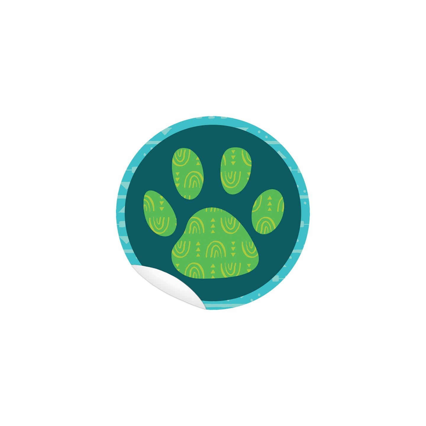 Carson Dellosa Education Paw Print 5" Floor Decals Sticker Pack, 10 Pieces