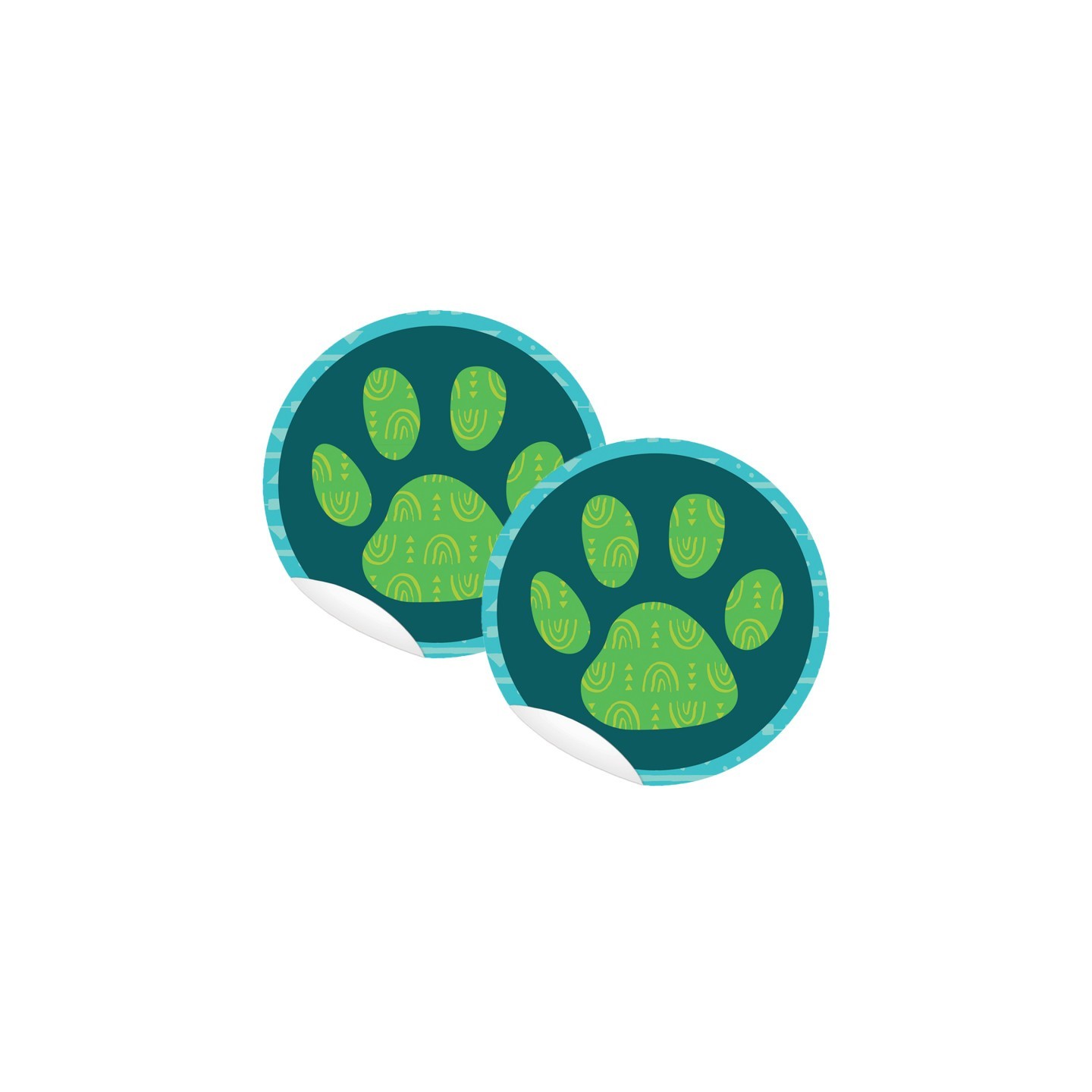 Carson Dellosa Education Paw Print 5" Floor Decals Stickers, 10 Per Pack, 2 Packs