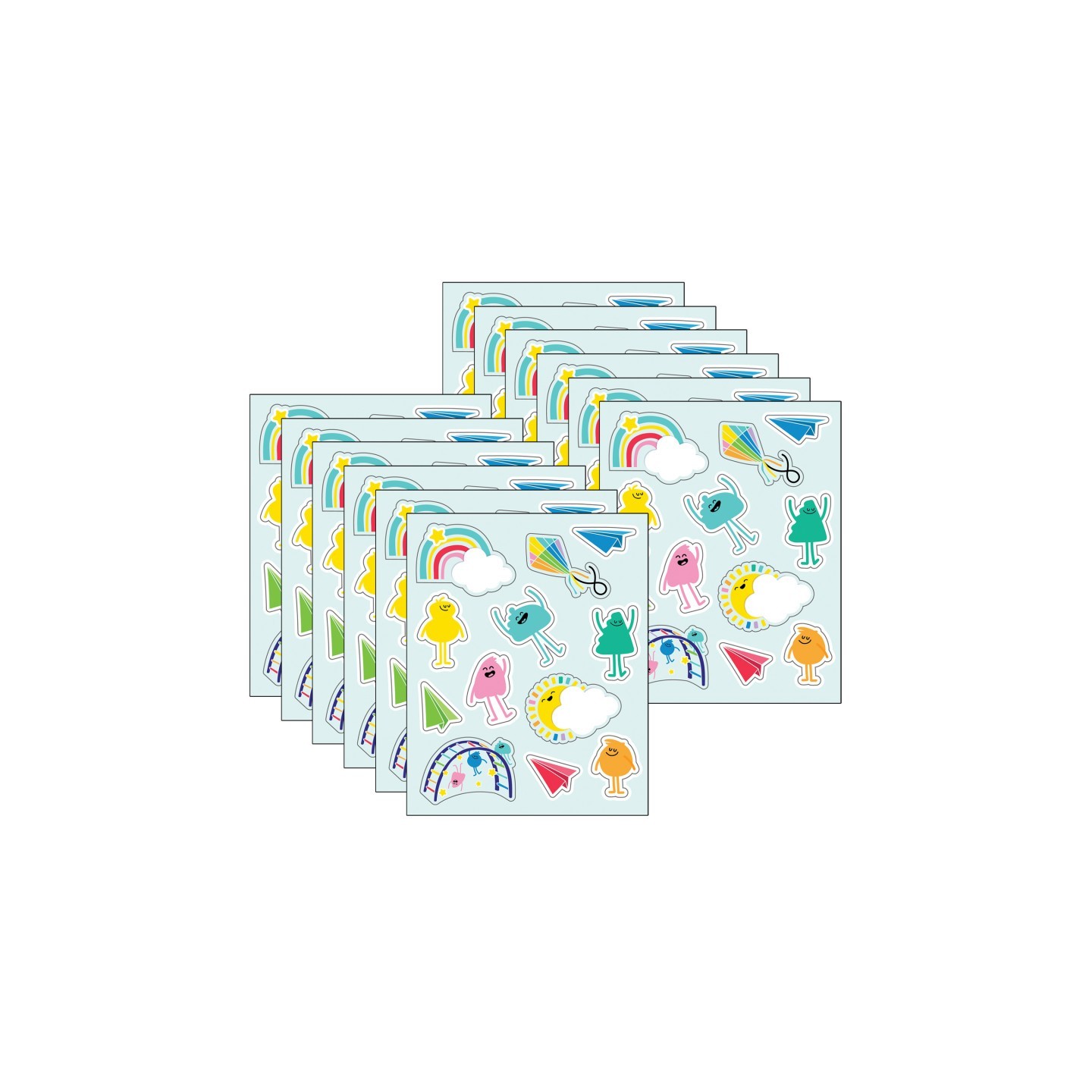 Carson Dellosa Education Happy Place Shape Stickers, 72 Per Pack, 12 Packs