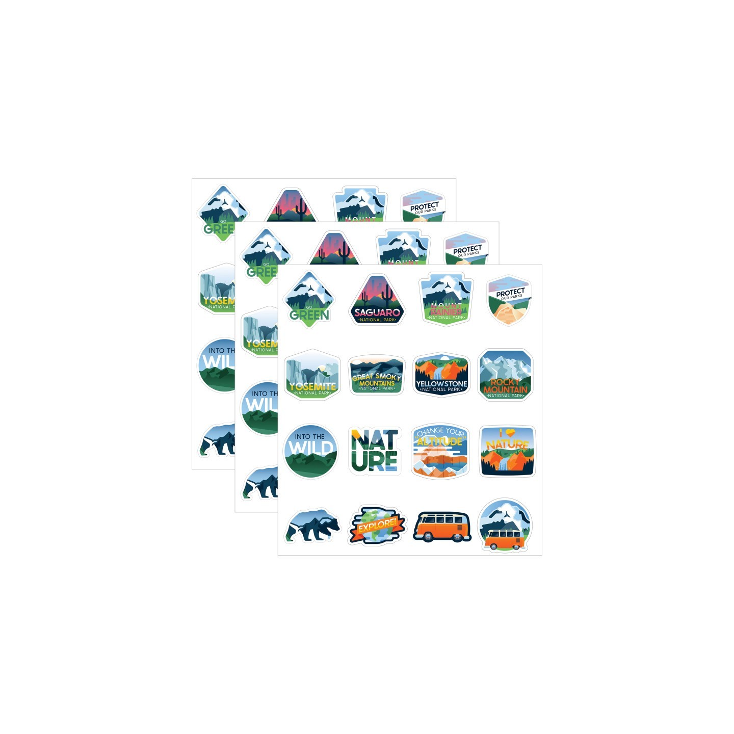 Carson Dellosa Education Adventure Vinyl Stickers, 100 Per Pack, 3 Packs