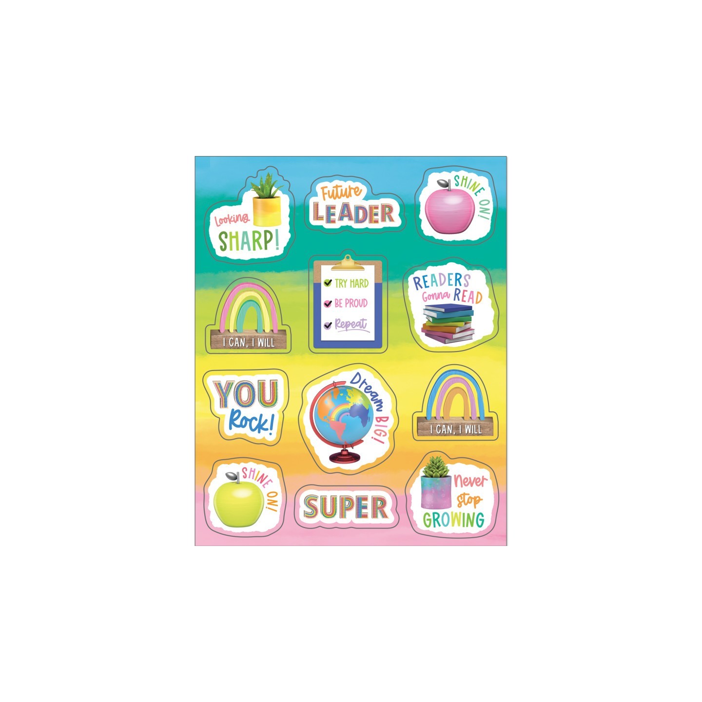 Happily Ever Elementary Creatively Inspired Motivators Shape Stickers, Pack of 72