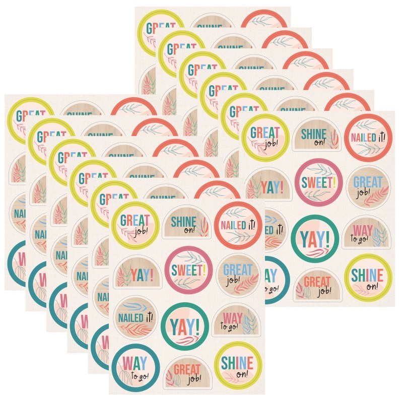 Carson Dellosa Education True to You Motivators Motivational Stickers, 72 Per Pack, 12 Packs