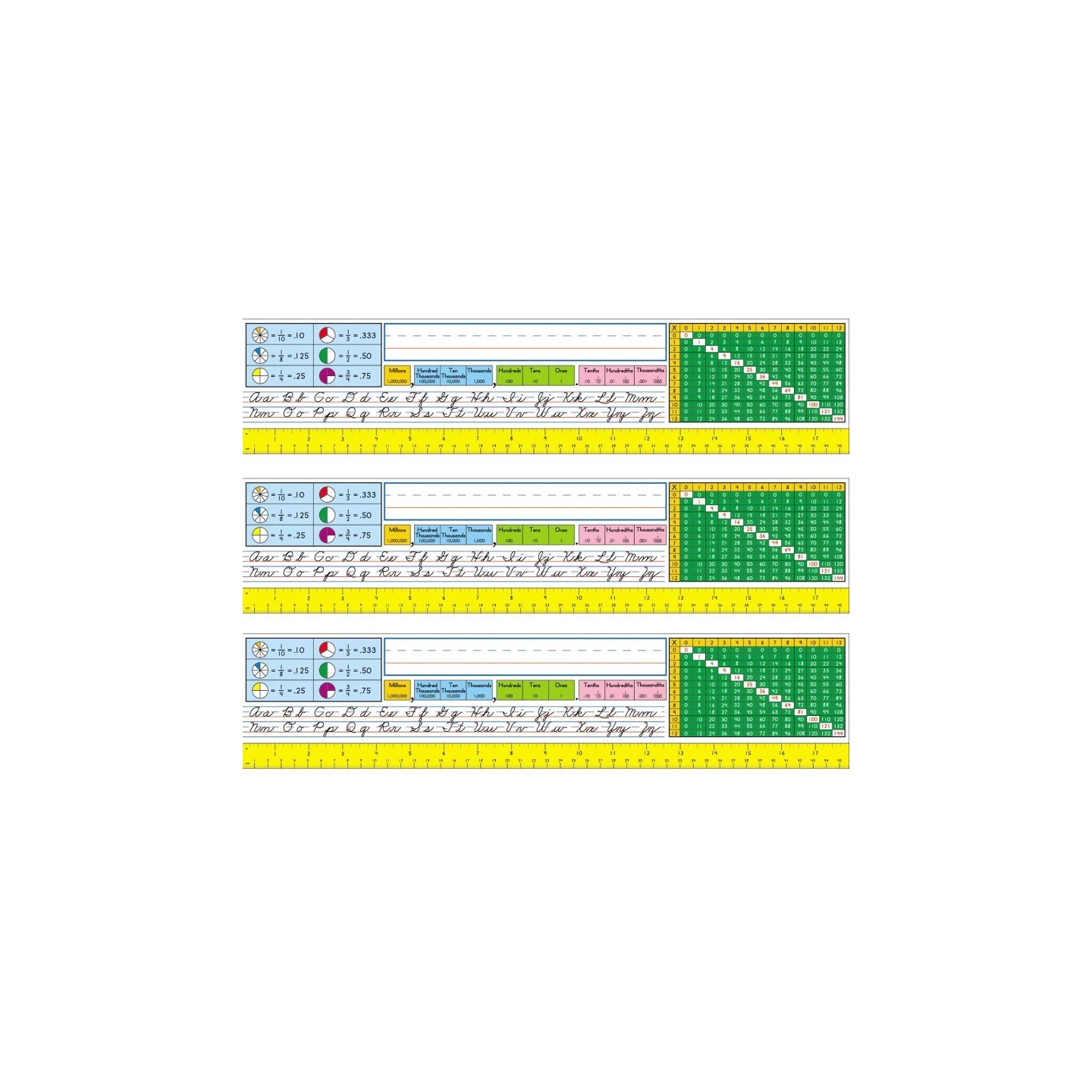 Carson Dellosa Education Traditional Cursive Nameplates, Grade 2-5, 36 Per Pack, 3 Packs