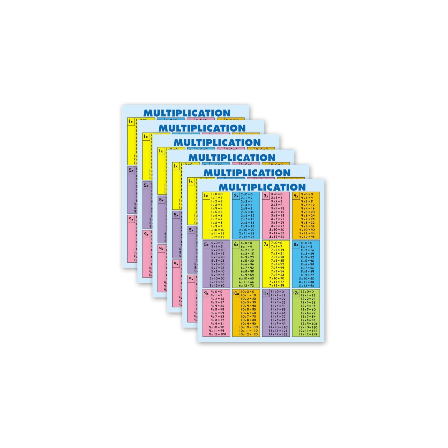 Carson Dellosa Education Multiplication Tables [all facts to 12] Jumbo Pad, 30 Sheets, Grade 2-5, Pack of 6