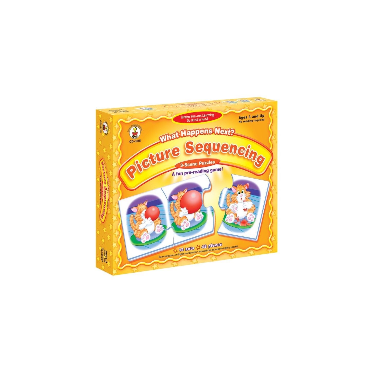 Carson Dellosa Education What Happens Next? Picture Sequencing Puzzle Game, Grade PK-K
