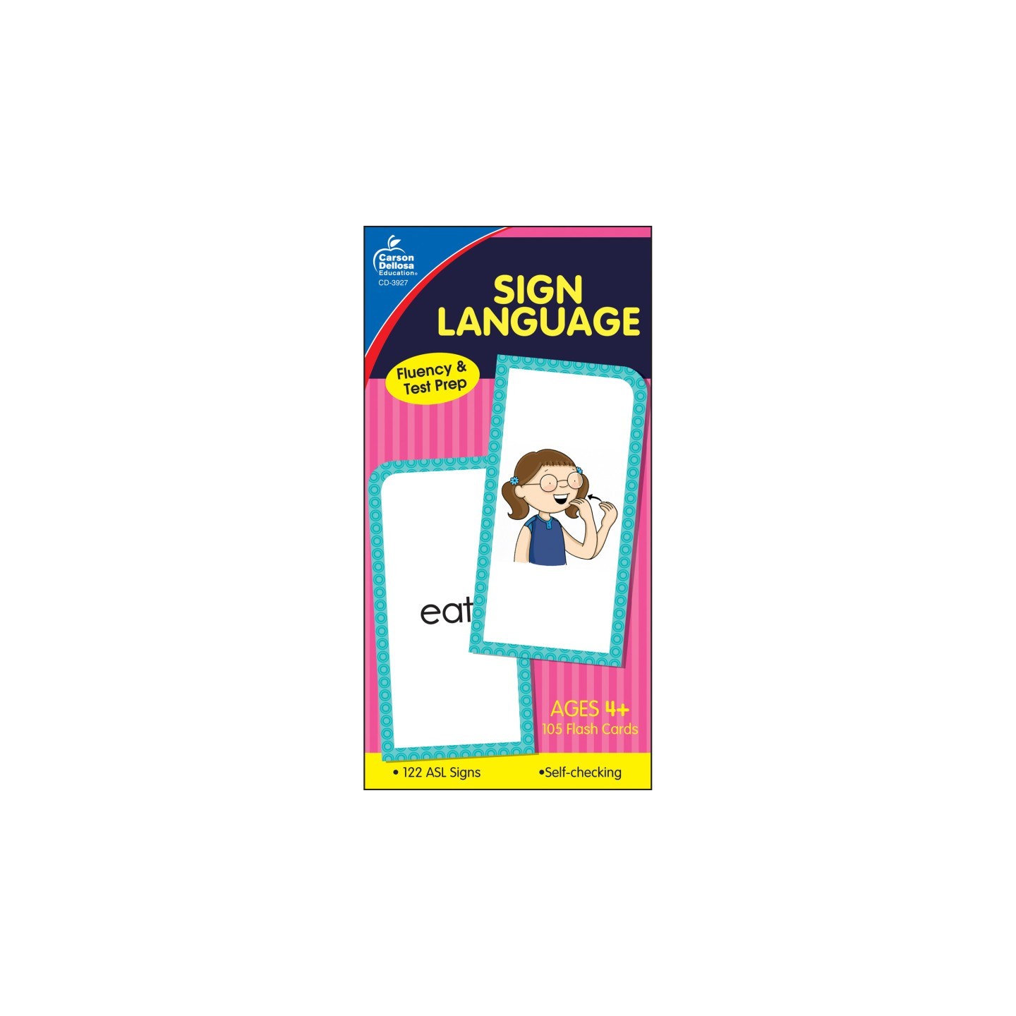 Carson Dellosa Education Sign Language Flash Cards, Grade PK-8