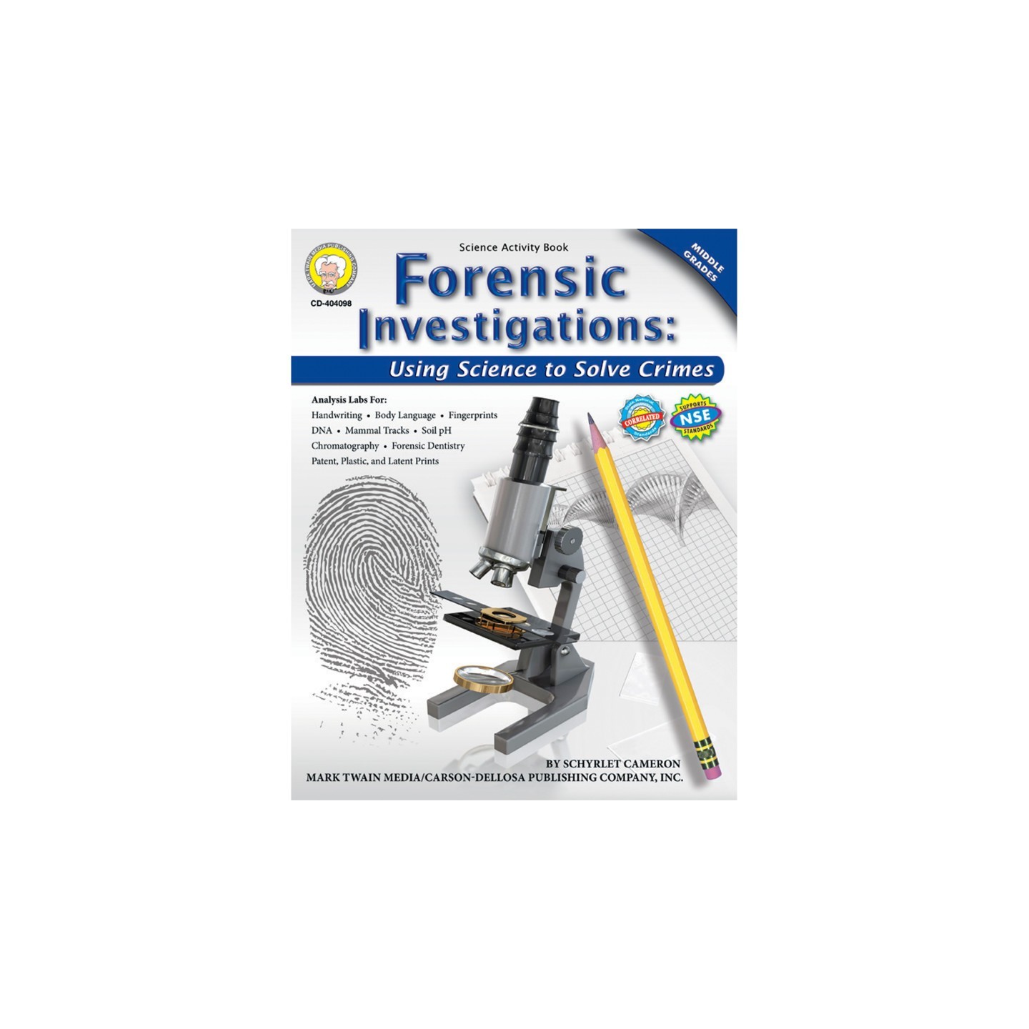 Mark Twain Media Forensic Investigations Resource Book, Grade 6-8, Paperback