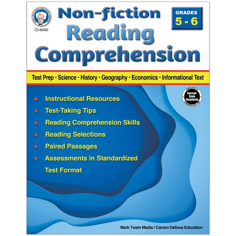Mark Twain Media Nonfiction Reading Comprehension, Grade 5-6