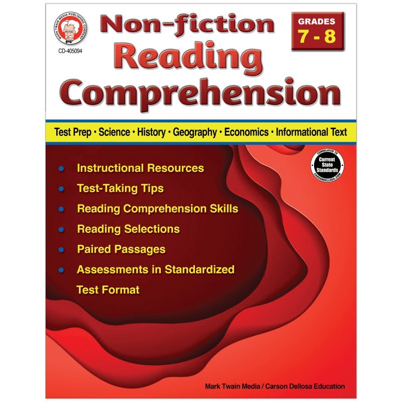 Mark Twain Media Nonfiction Reading Comprehension, Grade 7-8