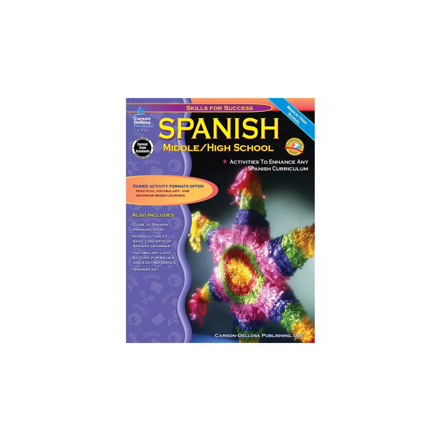 Carson Dellosa Education Skills for Success Spanish Resource Book, Grade 6-12, Paperback