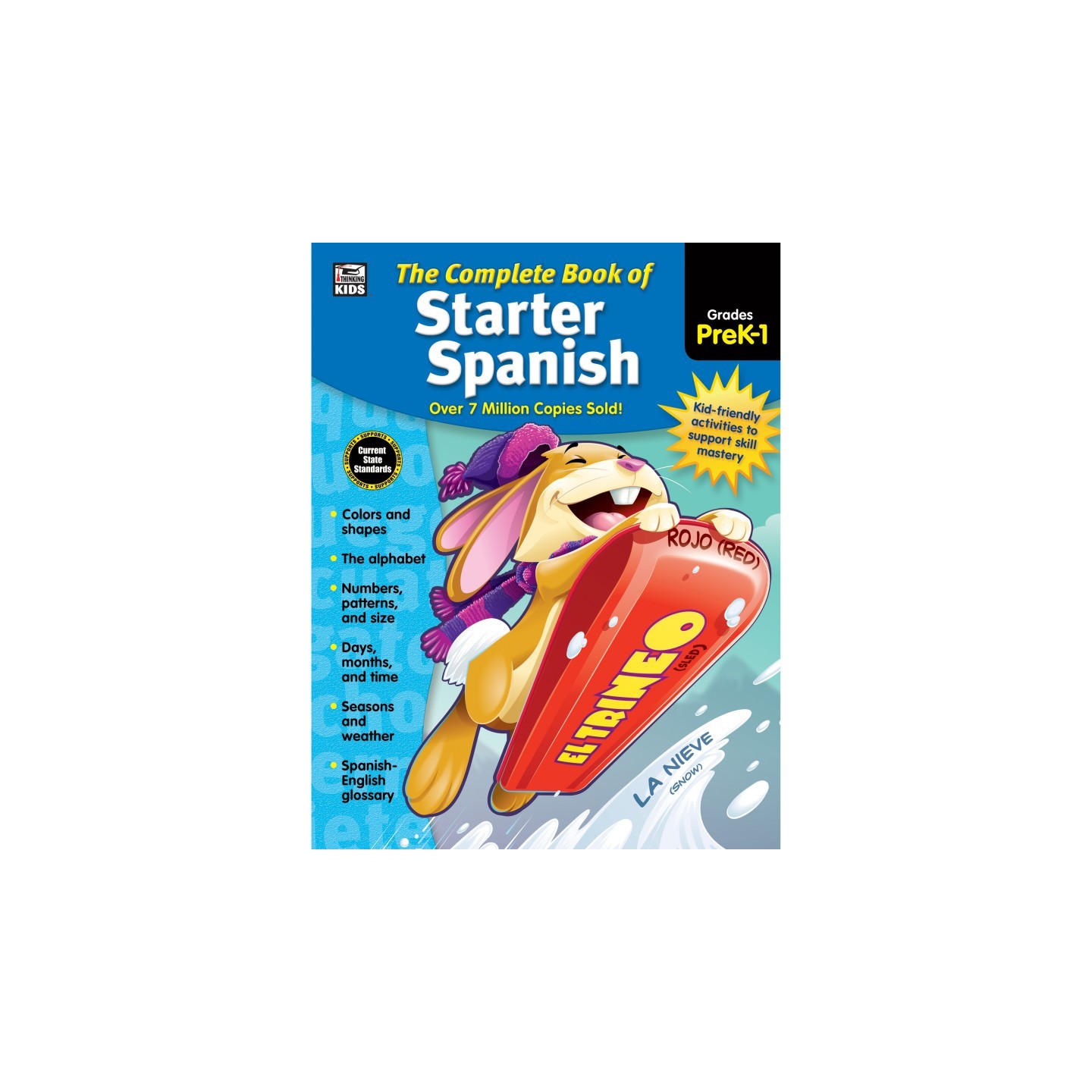 Thinking Kids The Complete Book of Starter Spanish Workbook, Grade Preschool-1, Paperback