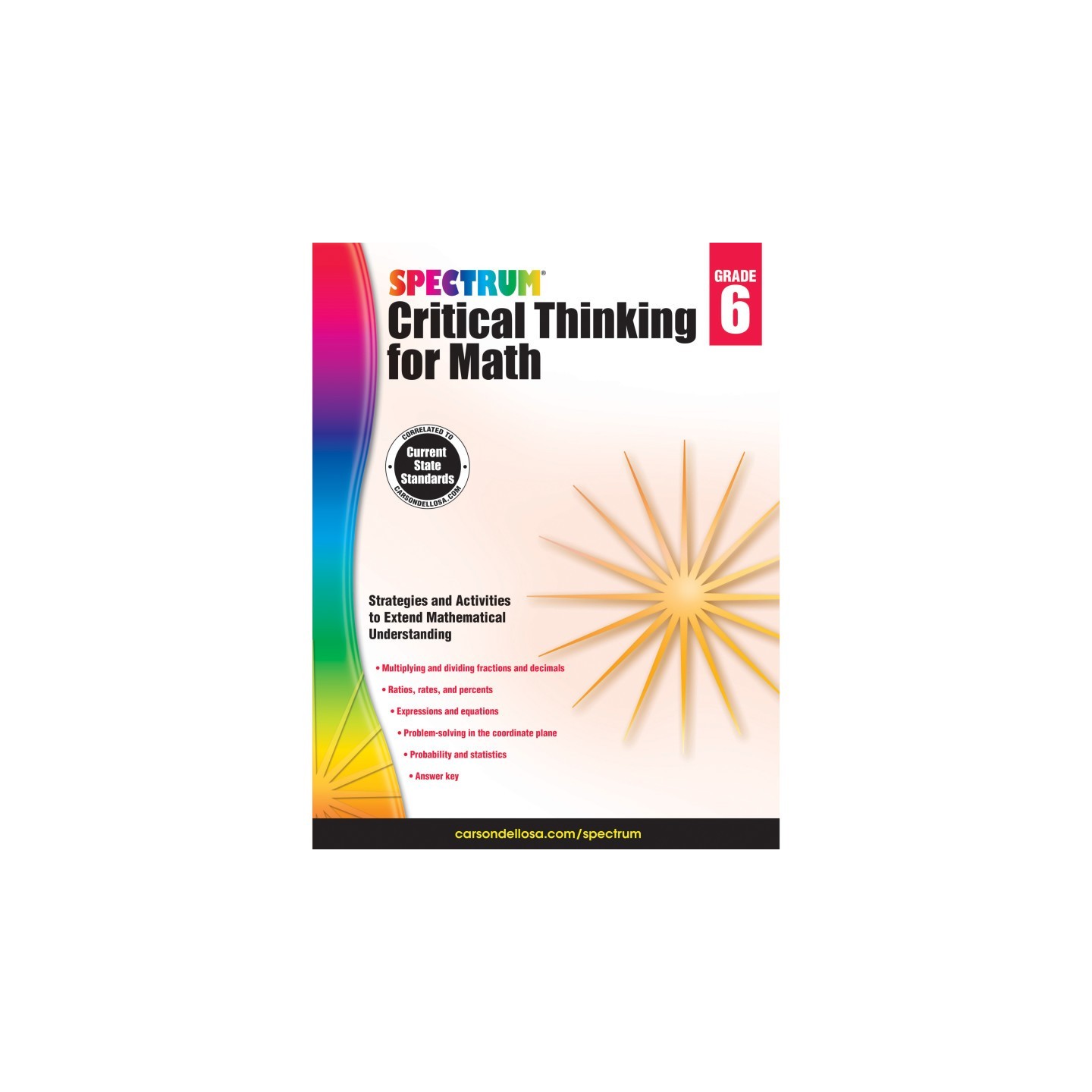 Spectrum® Critical Thinking for Math Workbook, Grade 6, Paperback