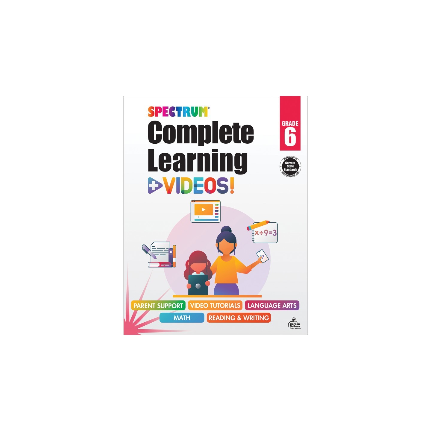 Spectrum® Spectrum Complete Learning + Videos Workbook, Grade 6
