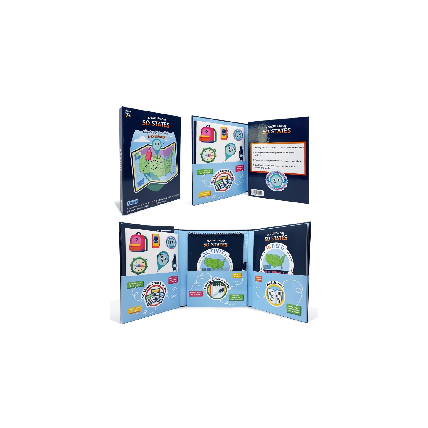Carson Dellosa Education Explore Galore: 50 States Dry-Erase Activity Kit