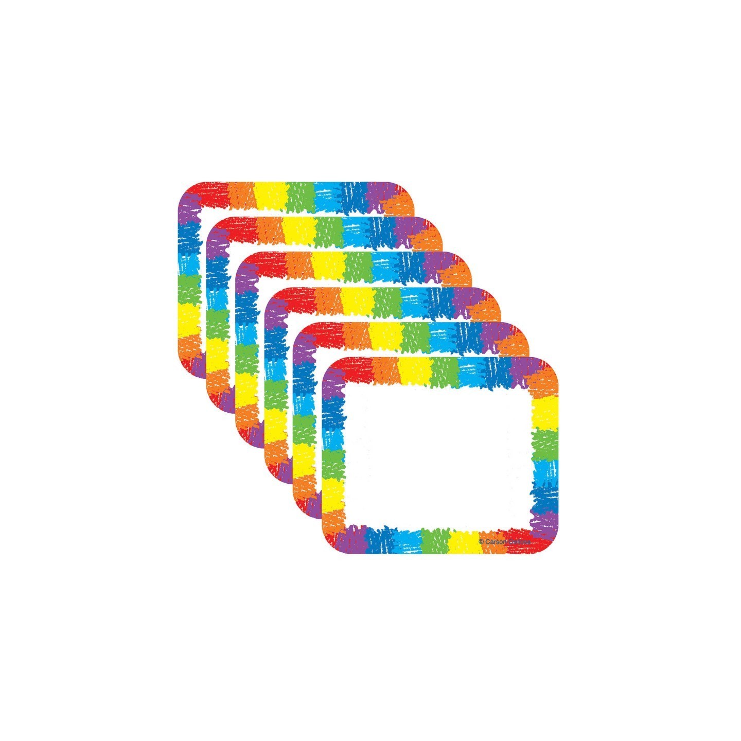Carson Dellosa Education Name Tags, Rainbow: Kid-Drawn, 40 Per Pack, 6 Packs