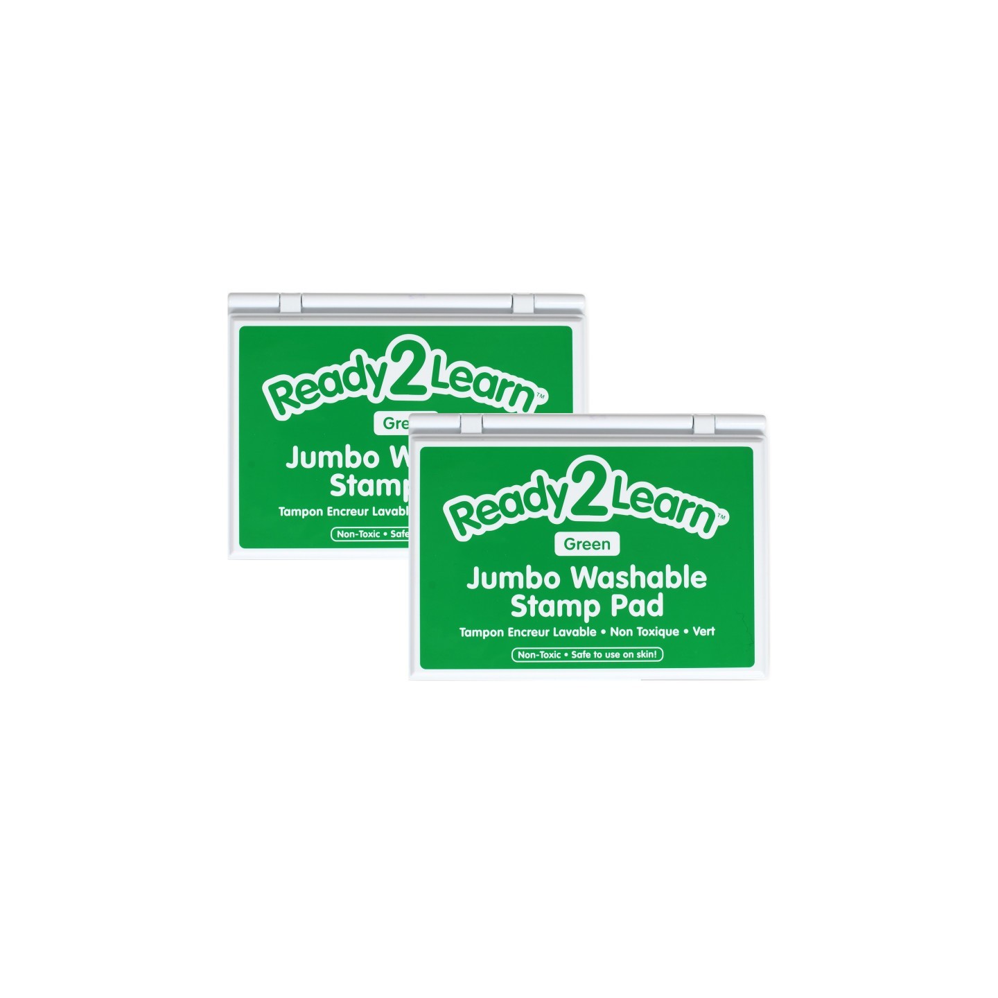 READY 2 LEARN™ Jumbo Washable Stamp Pad - Green - 6.2"L x 4.1"W - Pack of 2