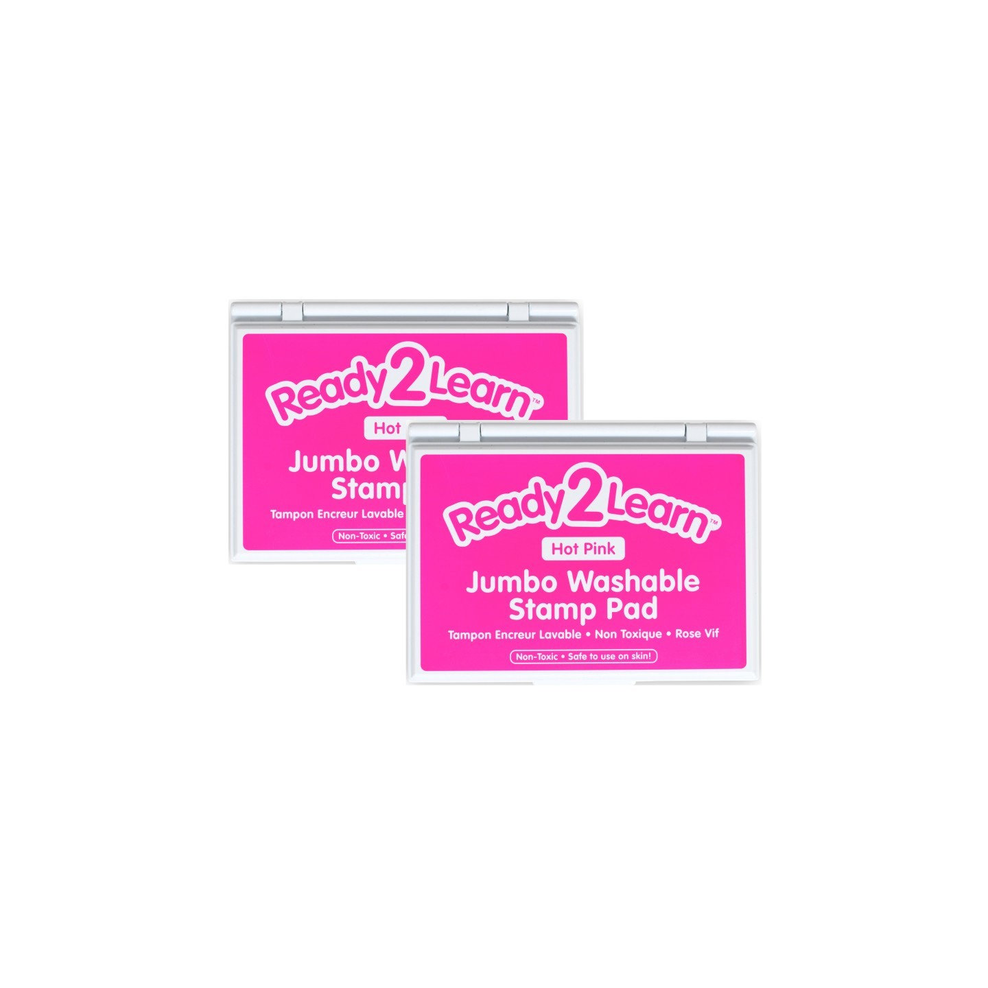 READY 2 LEARN™ Jumbo Washable Stamp Pad - Hot Pink - 6.2"L x 4.1"W - Pack of 2