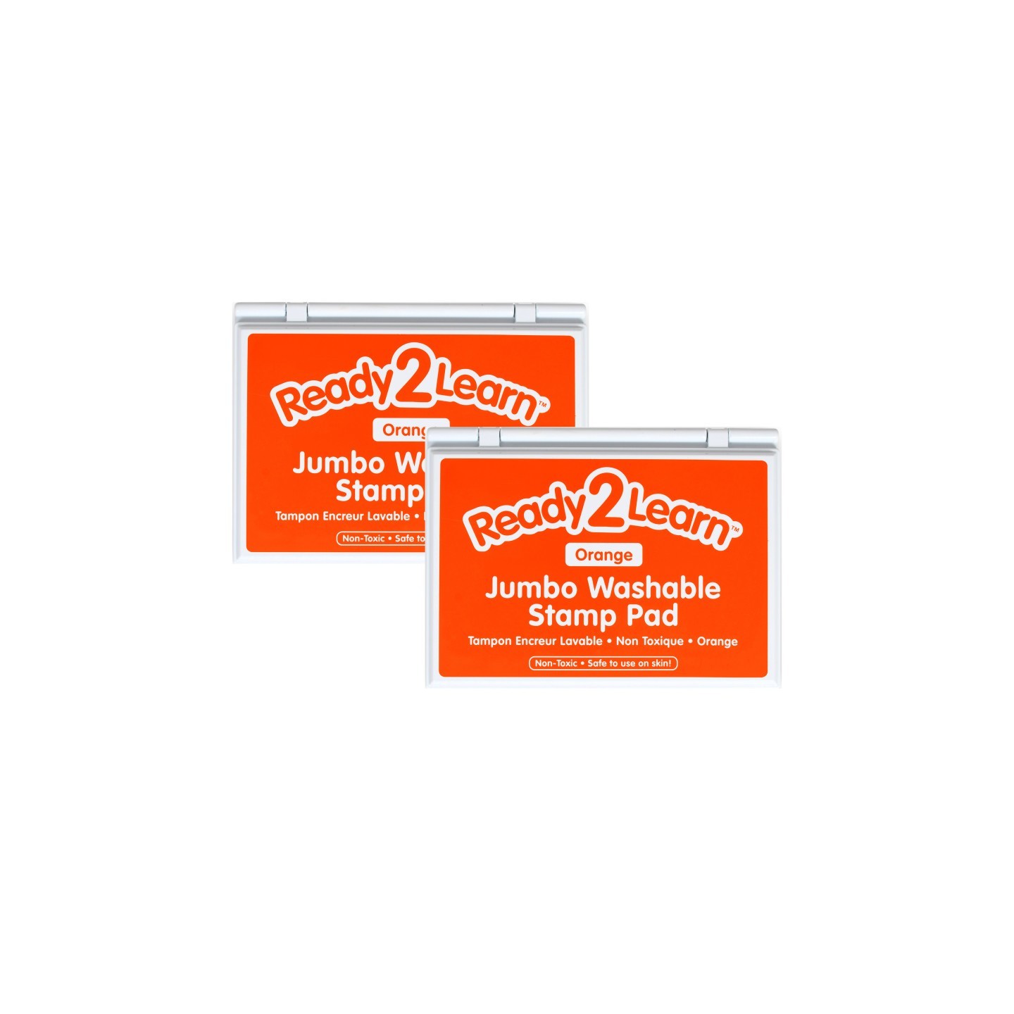 READY 2 LEARN™ Jumbo Washable Stamp Pad - Orange - 6.2"L x 4.1"W - Pack of 2
