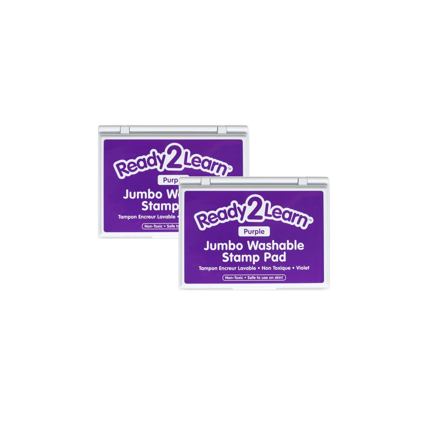 READY 2 LEARN™ Jumbo Washable Stamp Pad - Purple - 6.2"L x 4.1"W - Pack of 2