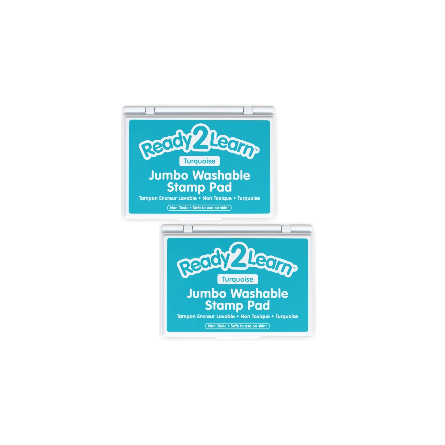READY 2 LEARN™ Jumbo Washable Stamp Pad - Turquoise - 6.2"L x 4.1"W - Pack of 2