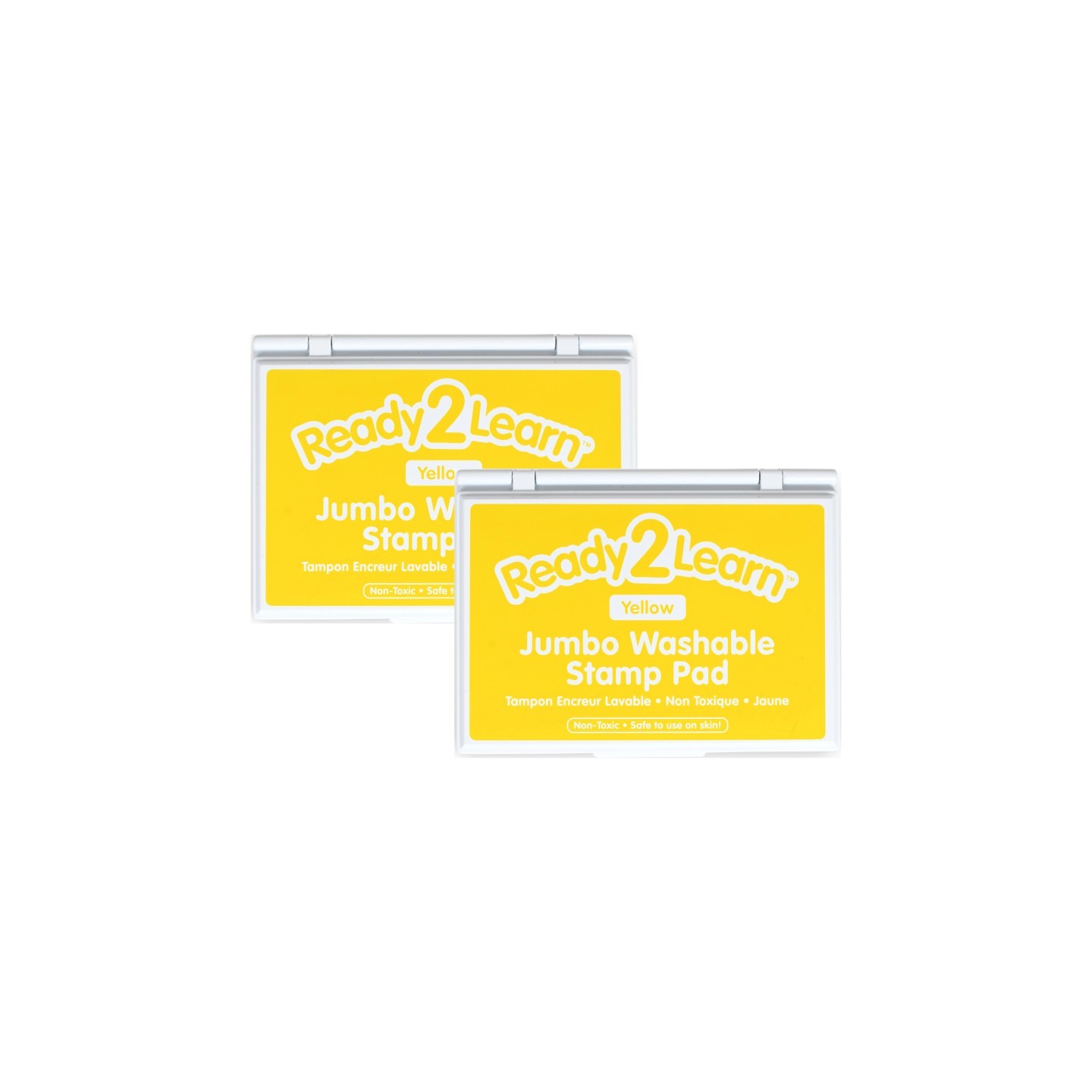 READY 2 LEARN™ Jumbo Washable Stamp Pad - Yellow - 6.2"L x 4.1"W - Pack of 2
