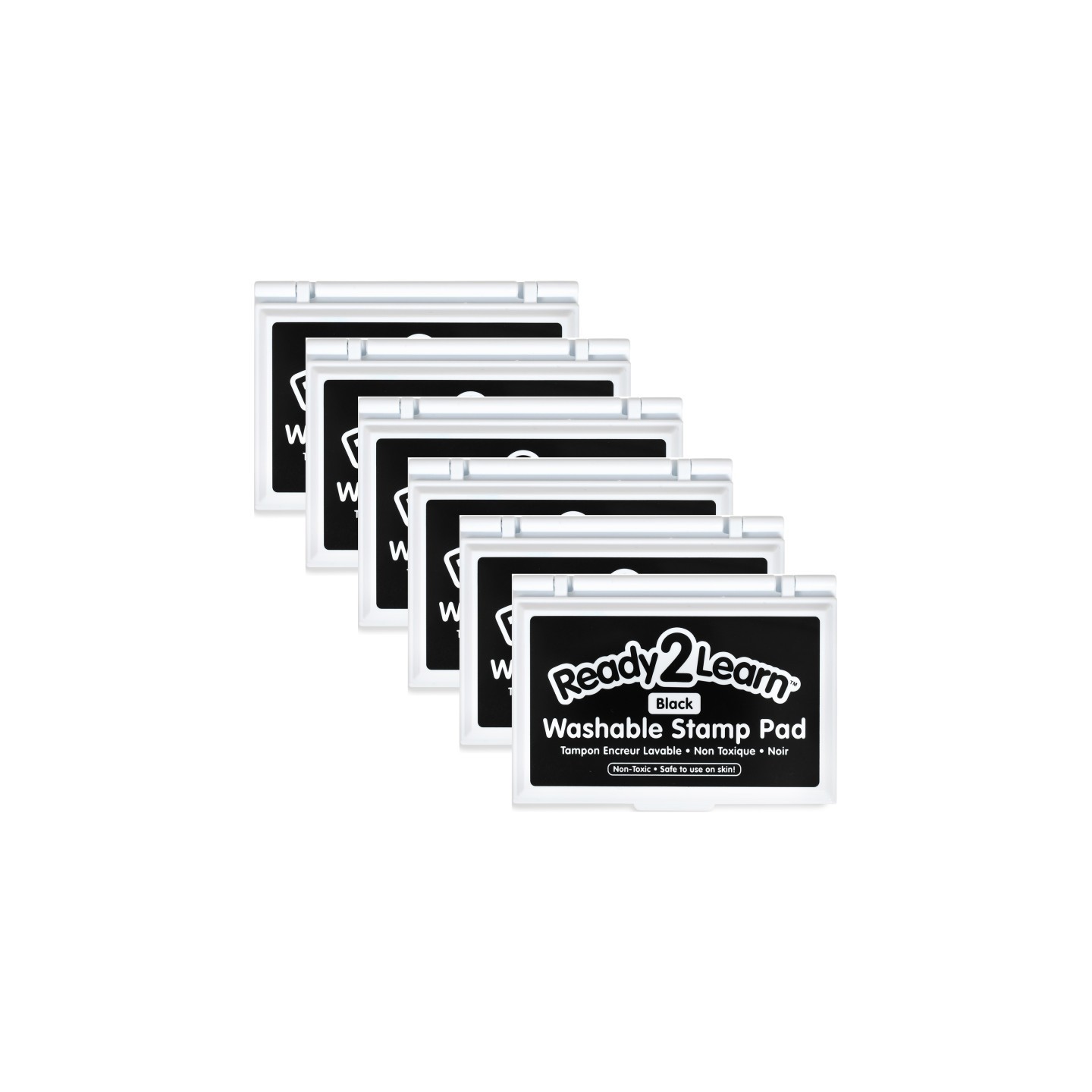 READY 2 LEARN™ Washable Stamp Pad - Black - Pack of 6
