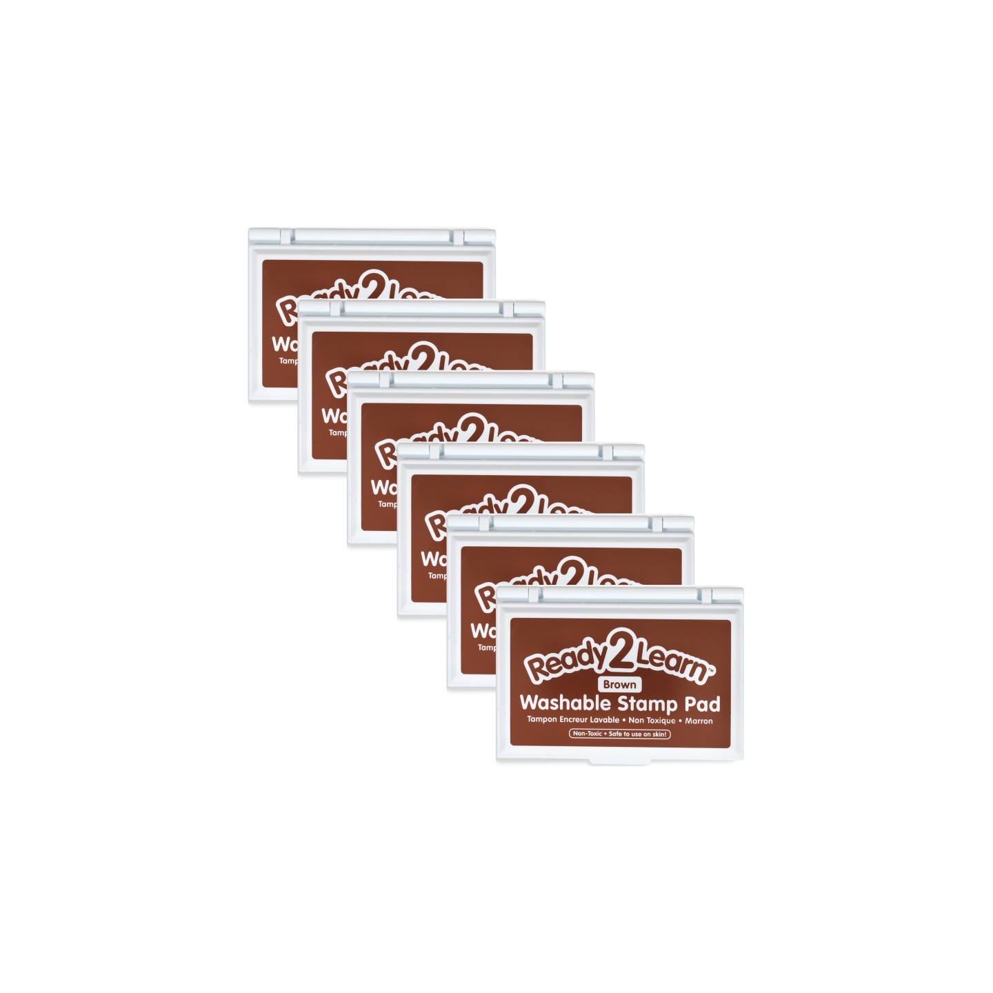 READY 2 LEARN™ Washable Stamp Pad - Brown - Pack of 6