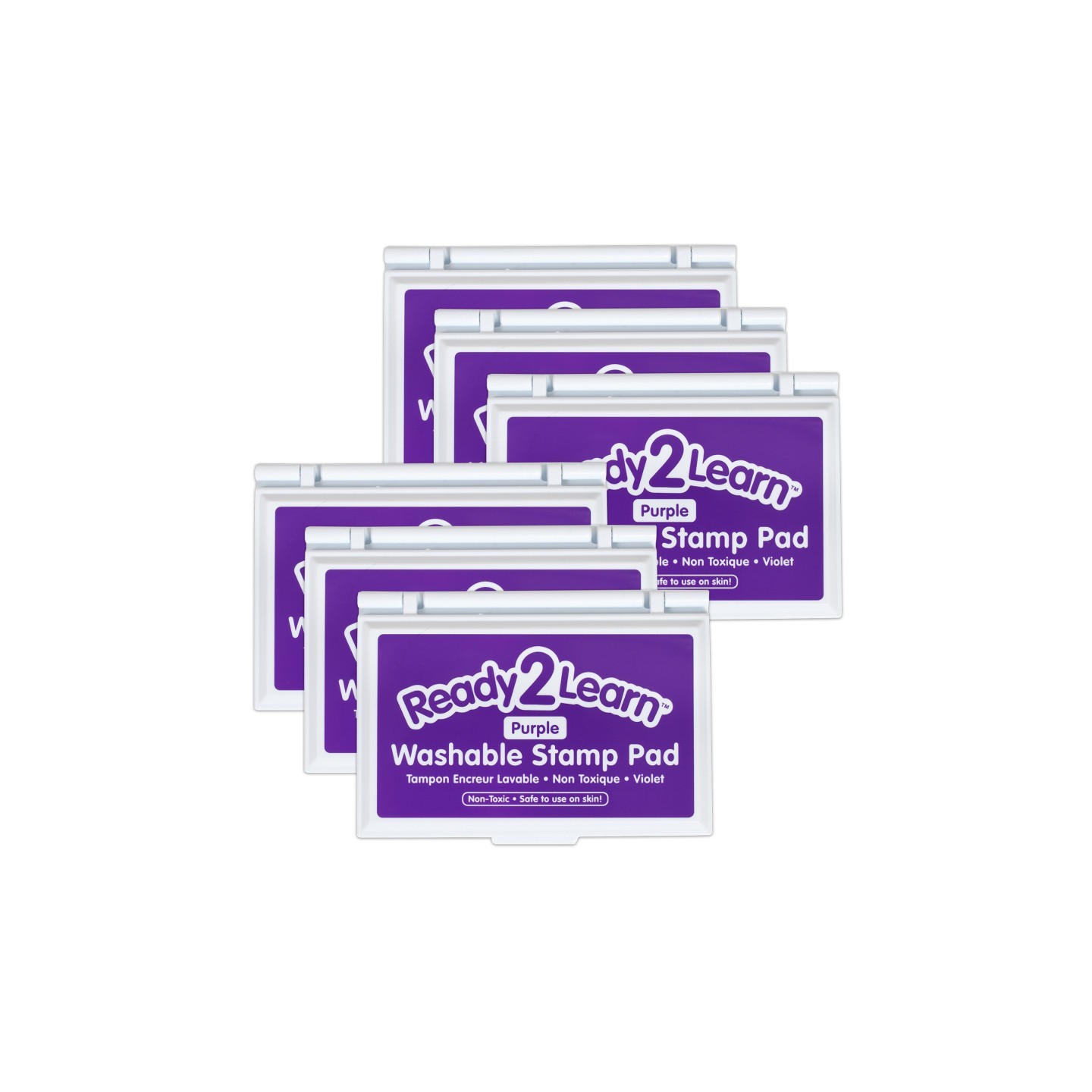 READY 2 LEARN™ Washable Stamp Pad - Purple - Pack of 6