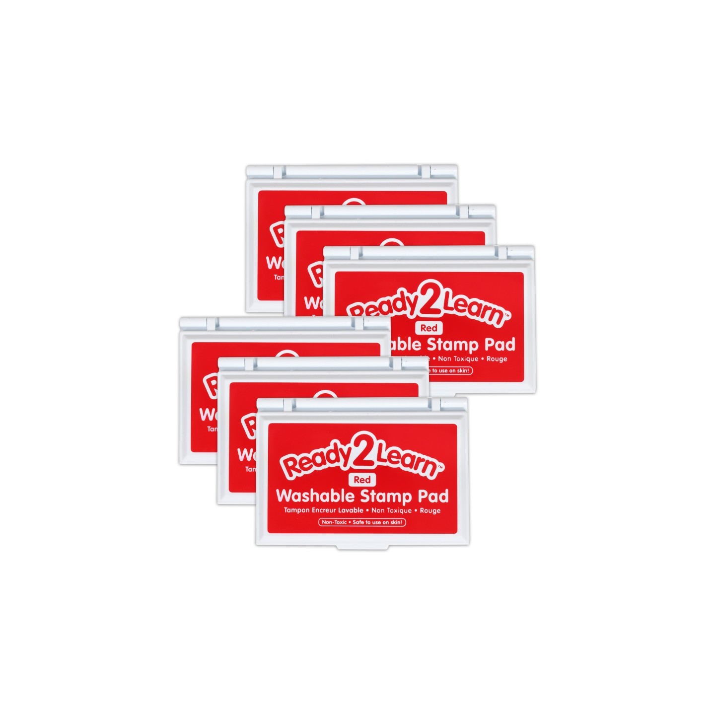 READY 2 LEARN™ Washable Stamp Pad - Red - Pack of 6