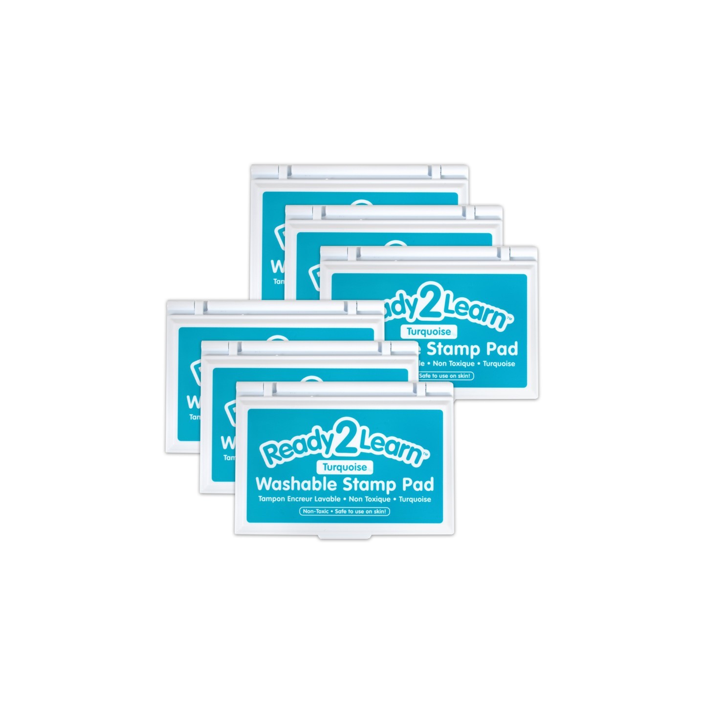 READY 2 LEARN™ Washable Stamp Pad - Turquoise - Pack of 6