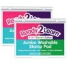 READY 2 LEARN™ Jumbo Washable Stamp Pad - 4-in-1 Electric Colors - Pack of 2
