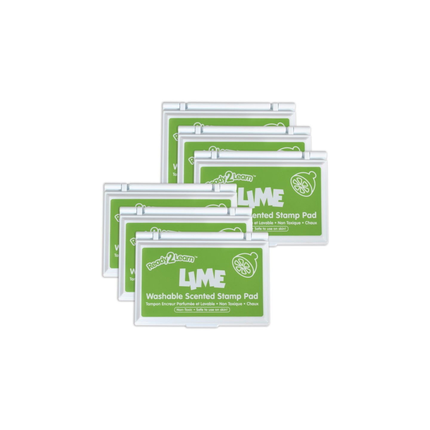 READY 2 LEARN™ Washable Stamp Pad - Lime Scent, Green - Pack of 6