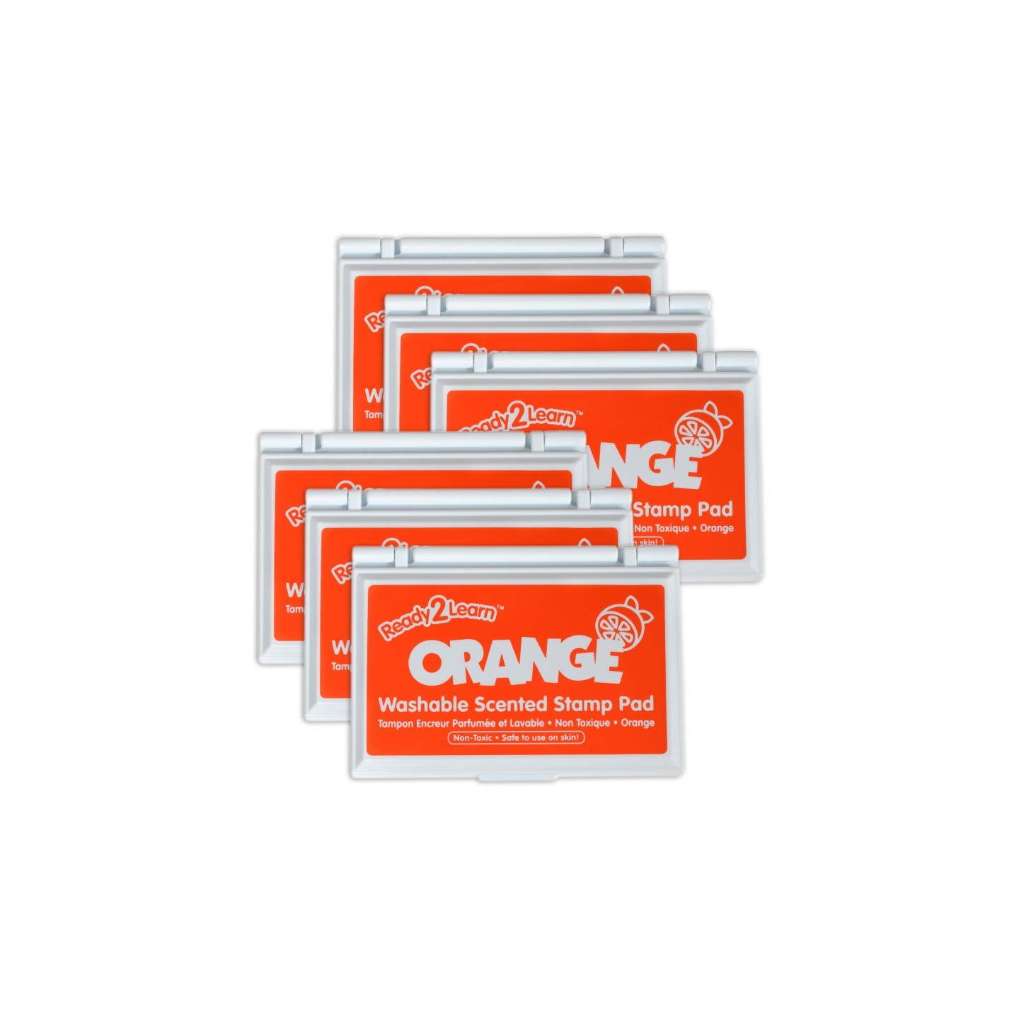READY 2 LEARN™ Washable Stamp Pad - Orange Scented, Orange - Pack of 6