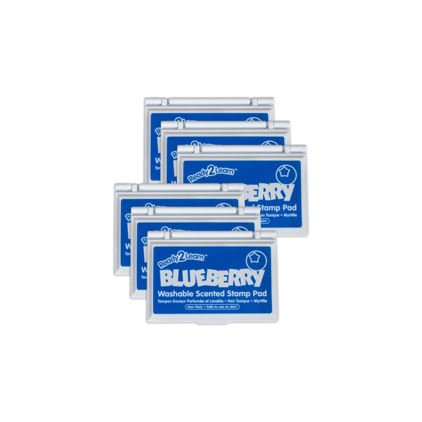 READY 2 LEARN™ Washable Stamp Pad - Blueberry Scented, Blue - Pack of 6