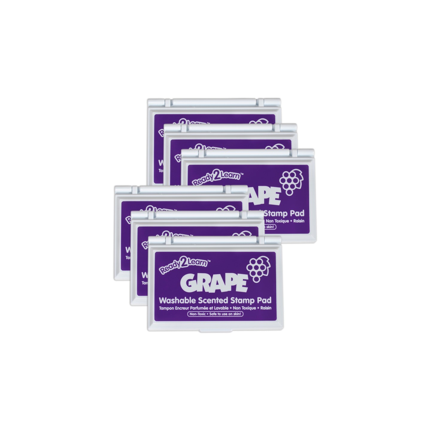 READY 2 LEARN™ Washable Stamp Pad - Grape Scented, Purple - Pack of 6