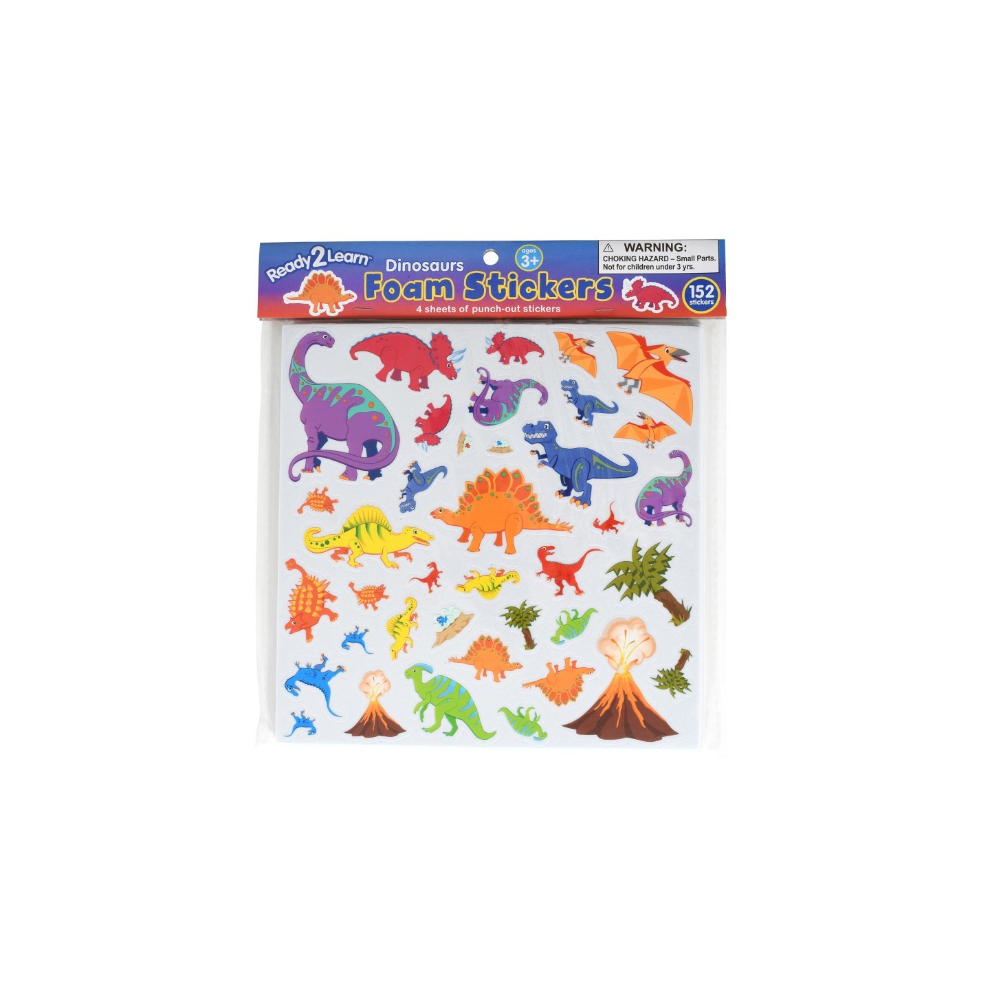 READY 2 LEARN™ Foam Stickers - Dinosaurs - Pack of 152