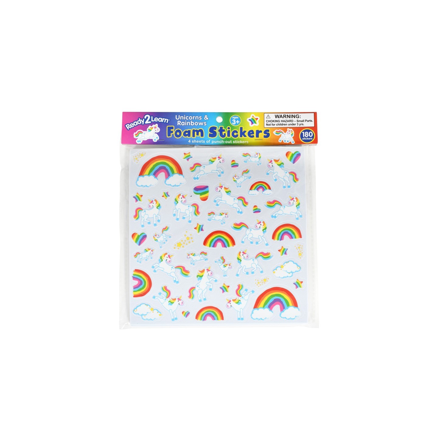 READY 2 LEARN™ Foam Stickers - Unicorns and Rainbows - Pack of 180