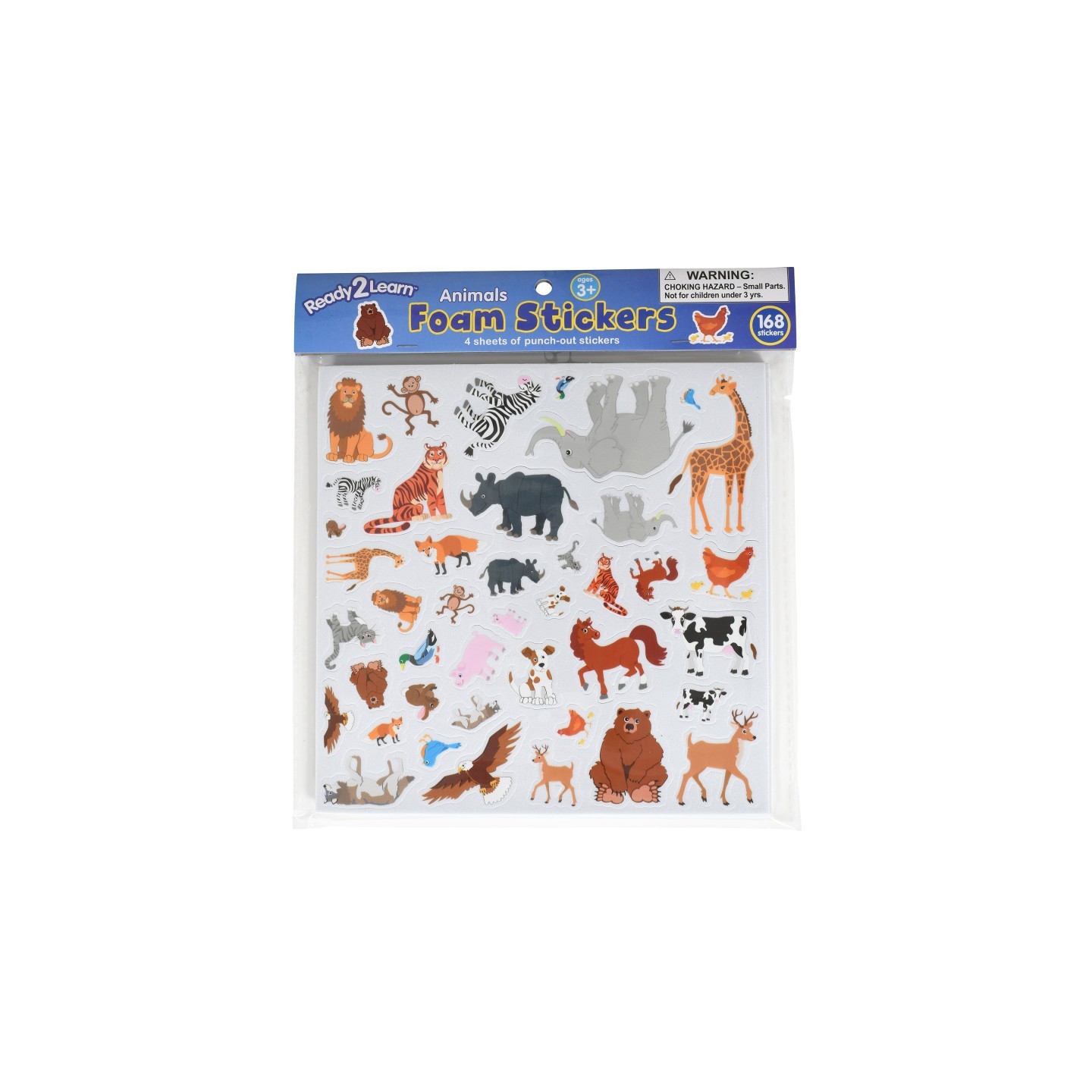 READY 2 LEARN™ Foam Stickers - Animals - Pack of 168