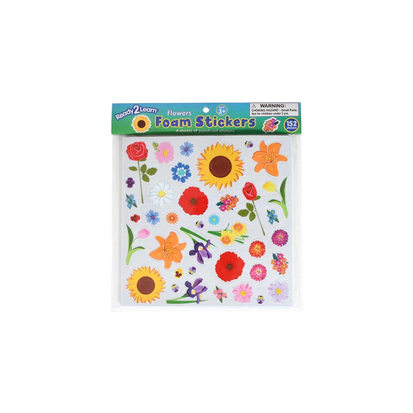 READY 2 LEARN™ Foam Stickers - Flowers - Pack of 152